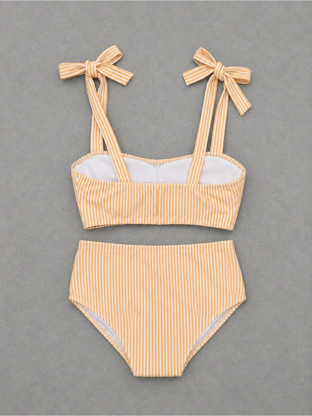 Herseas Women's Tie Shoulder Bikini Sets 2 Piece High Waisted Swimsuit - Size XS